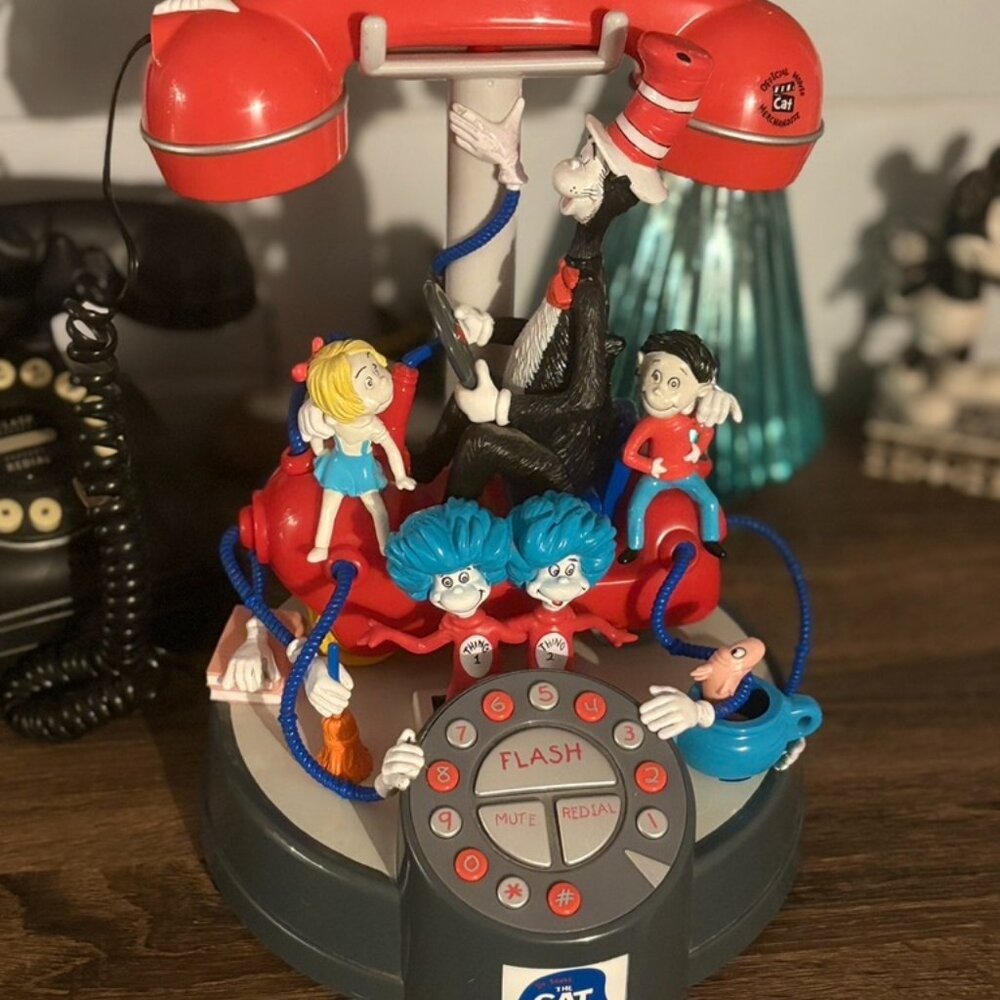 Dr. Seuss Cat in the Hat- 3D, Landline Telephone, Collectible, Vintage 2003